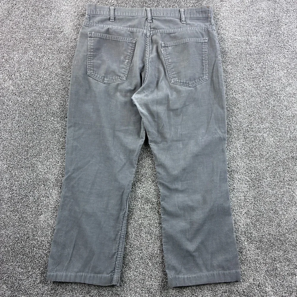Vintage Y2K Levi's 505 Corduroy Pants Mens 36x25 Gray Regular Fit Straight Leg